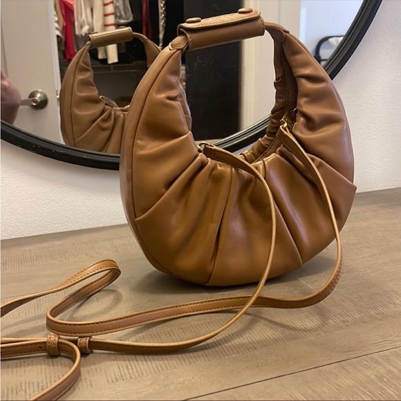 STAUD Handbags - STAUD Mini Moon  Leather Shoulder Bag